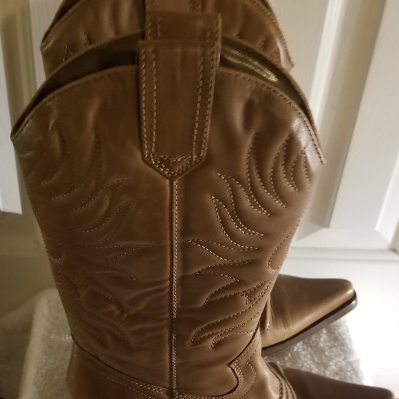 Women Leather Cowboy boots - Picture 2 of 3